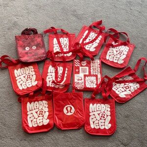 11 Lululemon limited edition Reusable Tote Bags (Lot)